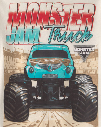 Boys Monster Truck Graphic Tee - Cream, 