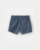 Baby Boy 2-Piece Collared Shirt & Short Set - Cream/Blue, image 2 of 5 slides