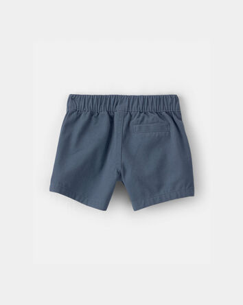 Baby Boy 2-Piece Collared Shirt & Short Set - Cream/Blue, 