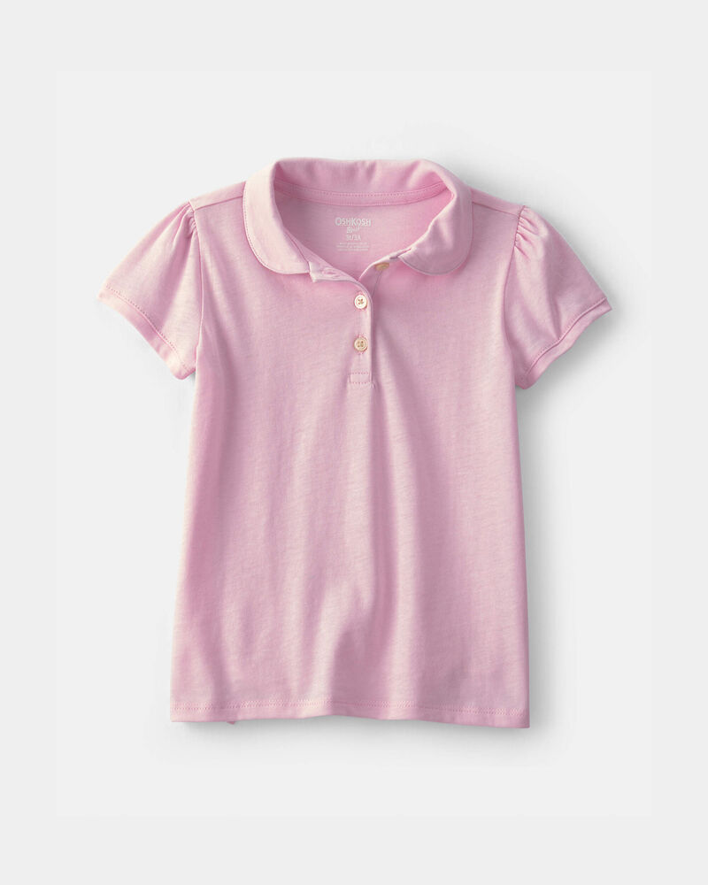 Toddler Girl 2-Pack Uniform Polo Shirts - Pink, image 2 of 3 slides