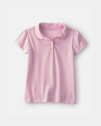 Toddler Girl 2-Pack Uniform Polo Shirts - Pink, 