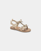 Toddler Girl Metallic Bow Sandals - Gold, image 1 of 6 slides