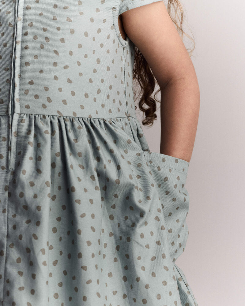 Toddler Girl Laura Dress with Pockets - Pale Blue, image 6 of 6 slides