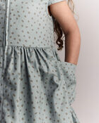 Toddler Girl Laura Dress with Pockets - Pale Blue, image 6 of 6 slides