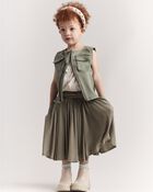 Toddler Girl Avenue Twirl&trade; Midi Skirt - Olive, image 4 of 8 slides