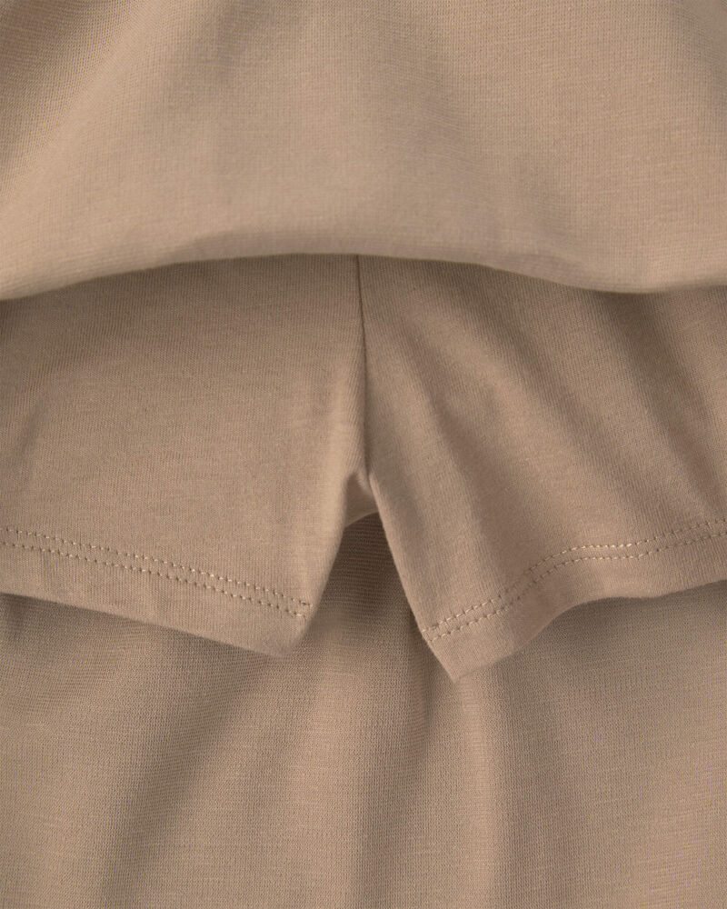 Girls Uniform Ponte Skort - Khaki, image 2 of 4 slides