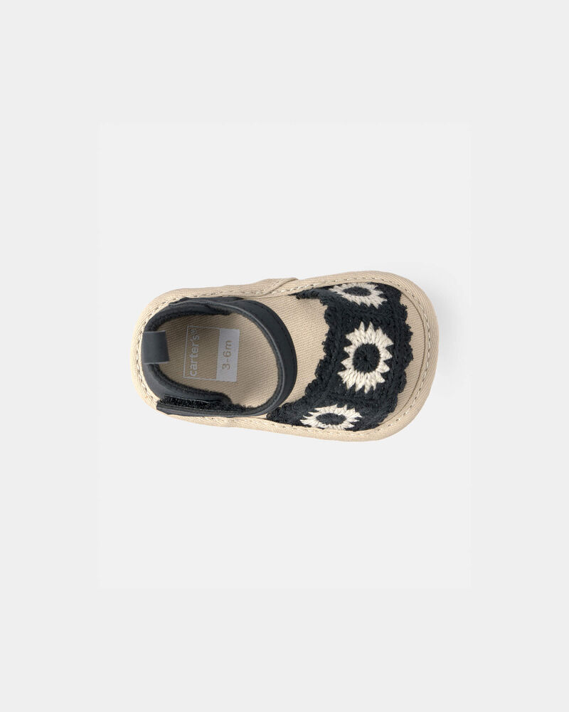 Baby Girl Crochet Sandals - Black, image 4 of 6 slides