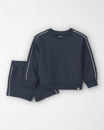 Toddler 2-Piece Organic Cotton French Terry Pullover & Short Set, 