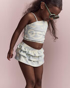 Toddler Girl Tropical One-Shoulder Ruffle Tankini Set - Light Blue, image 1 of 7 slides