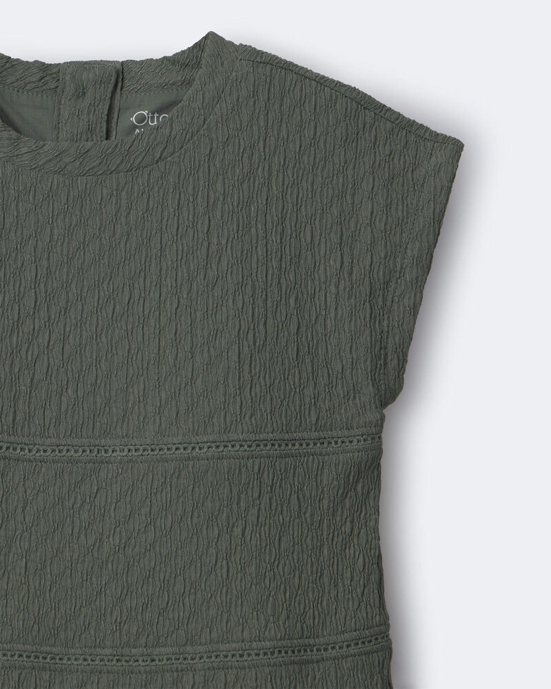 Toddler Girl Drop-Waist Dress - Olive, image 6 of 6 slides