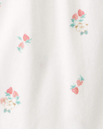 Baby Girl Strawberry Bodysuit - White, 