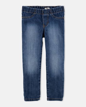 Girls Medium Wash Pull-On Skinny-Leg Jegging, 