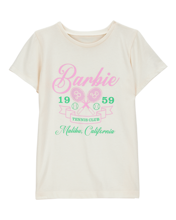 Girls Barbie&trade; 'Tennis Club' Short-Sleeve Graphic Tee - Ivory, 