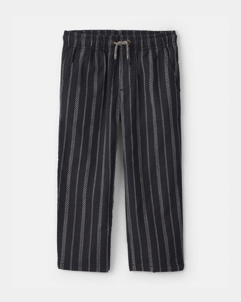 Toddler Striped Pants - Black, image 1 of 6 slides