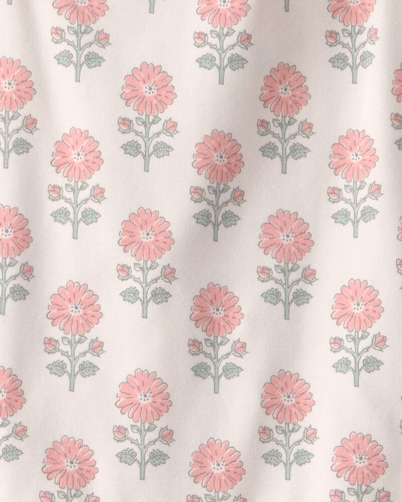 Girls Organic Cotton Tiered Dress in Rosebud Petal Print , image 4 of 5 slides