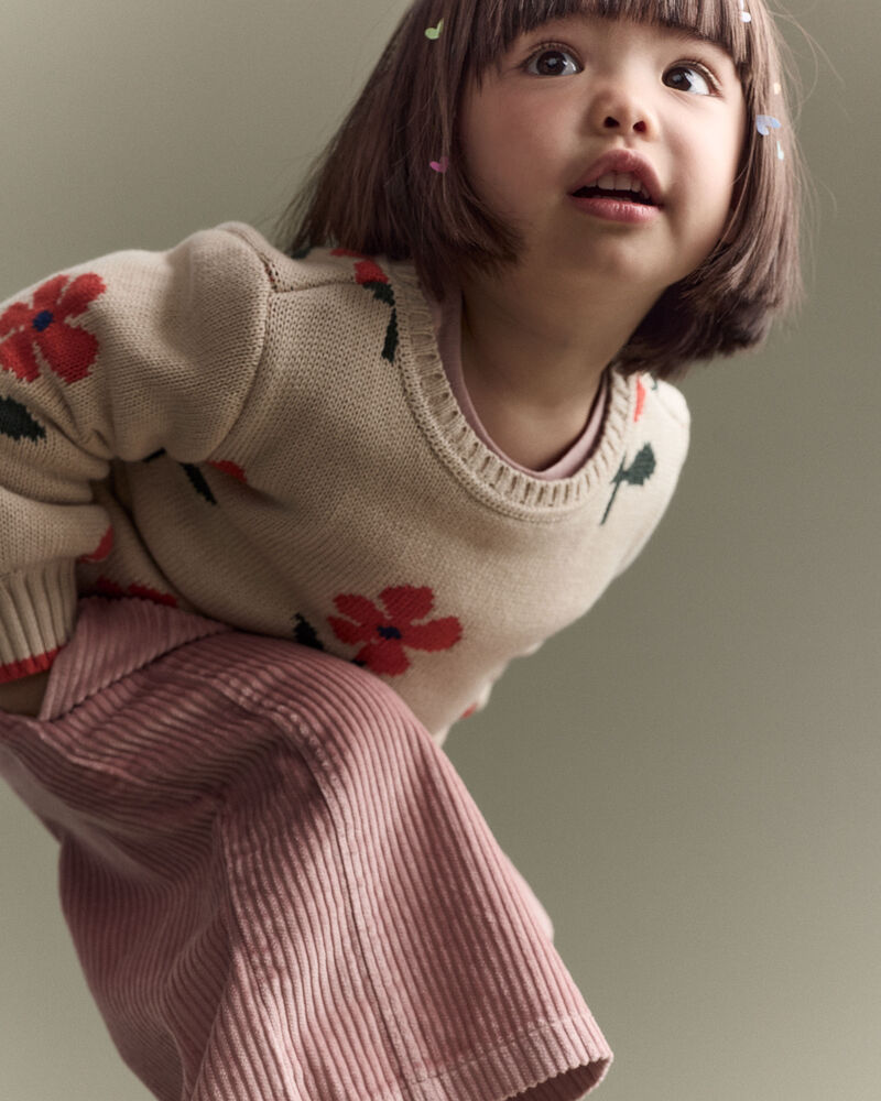 Toddler Girl Urban Wide Leg Corduroy Pant - Light Pink, image 5 of 8 slides