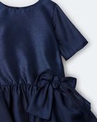 Toddler Girl Drop Waist Short-Sleeve Dress - Navy, image 6 of 6 slides