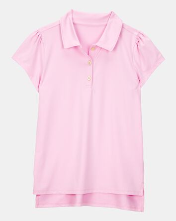 Girls Active Uniform Polo Shirt in Moisture Wicking BeCool&trade; Fabric - Pink, 