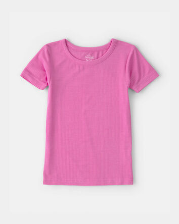 Toddler Girl PurelySoft Short-Sleeve Snug Fit 2-Piece Pajama Set - Pink, 