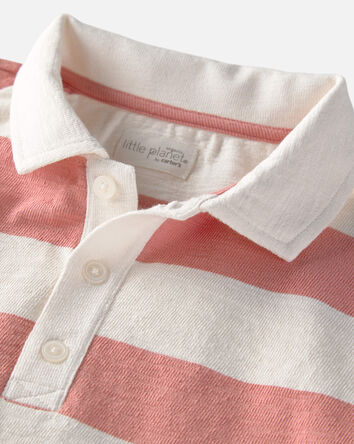 Boys Polo Shirt Made with Organic Cotton in Stripes, 