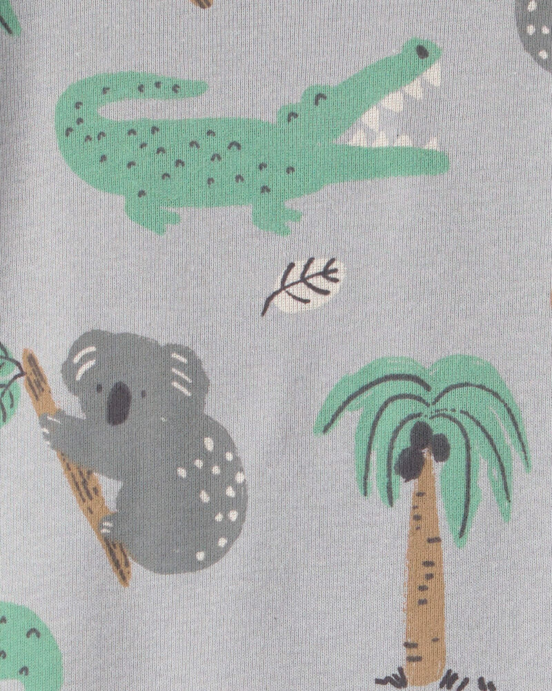 Baby 2-Piece Organic Cotton Ribbed Pajama Set in Aussie Friends Print, image 3 of 4 slides
