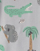 Baby 2-Piece Organic Cotton Ribbed Pajama Set in Aussie Friends Print, image 3 of 4 slides