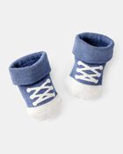 Baby Boy 2-Pack Sneaker Booties - Blue/White, image 2 of 3 slides