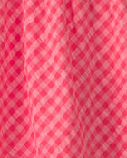 Toddler Girl Gingham Tiered Dress - Coral, image 3 of 4 slides
