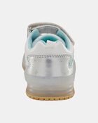 Toddler Light Up Metallic Sneakers - Silver/Aqua, image 4 of 8 slides