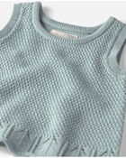 Baby Girl 2-Piece Organic Cotton Knit Top & Short Set, image 3 of 5 slides