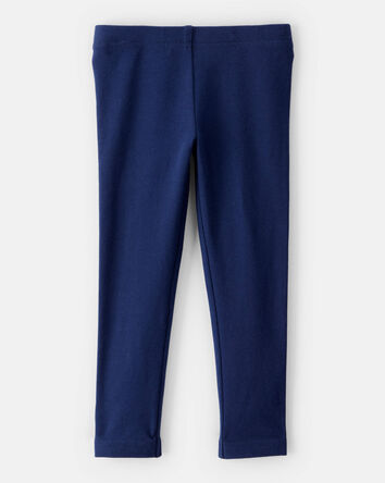 Toddler Girl Cotton Stretch Leggings - Navy, 
