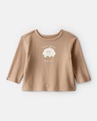 Baby Boy Baked Rolls Long-Sleeve Tee - Brown, image 1 of 4 slides