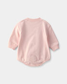 Baby Girl Bunny Bubble Romper & Hat Set - Pink, image 2 of 6 slides