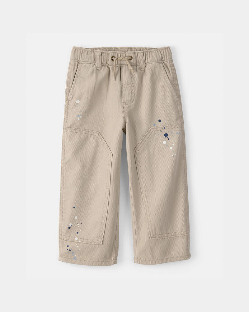 Toddler Boy 2-Piece Top & Splatter Paint Pants Set - Brown, image 6 of 9 slides