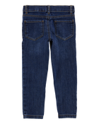 Toddler Dark Blue Wash Super Skinny-Leg Jeans, image 2 of 4 slides