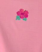 Girls 2-Piece Flower Sleeveless Pajama Set - Pink, image 2 of 4 slides