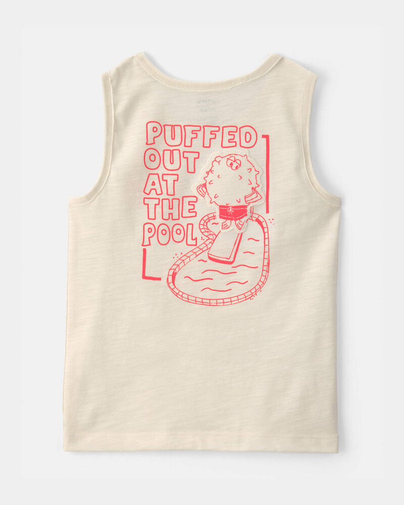 Toddler Boy Pufferfish Tank Top - Cream, image 2 of 5 slides
