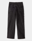 Boys Baggy Iconic Denim Carpenter Pants - Black Wash, image 2 of 4 slides