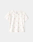 Toddler Girl Ice Cream Relaxed Top - Ivory, image 1 of 3 slides