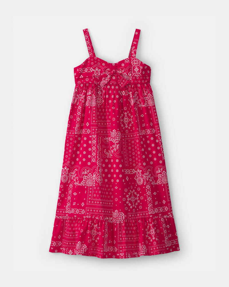 Girls Sleeveless Bandana Dress - Red, image 1 of 7 slides
