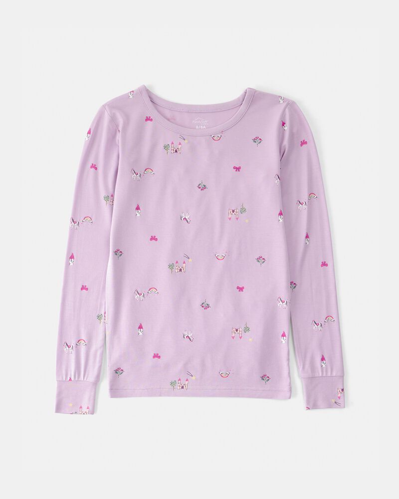 Girls Fairytale PurelySoft 2-Piece Pajama Set - Purple, image 3 of 7 slides
