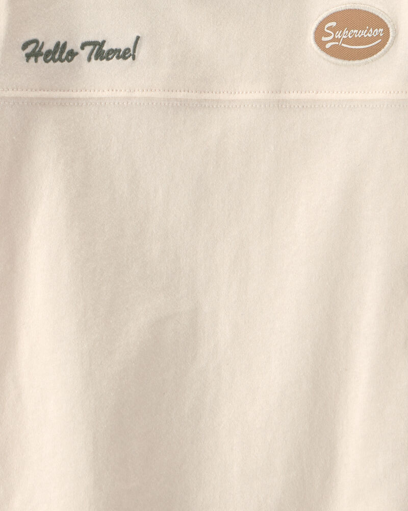Baby Boy 'Hello There' Graphic Tee - Cream, image 2 of 3 slides