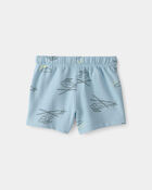 Baby Boy Helicopter French Terry Shorts - Blue, image 2 of 4 slides