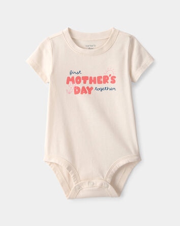 Baby 'Mother's Day' Graphic Bodysuit - Cream, 