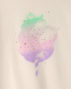 Girls Cotton Candy Graphic Tee - Cream, image 2 of 3 slides