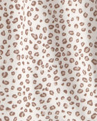 Baby Girl Cheetah Sleeveless Romper - Brown/Ivory, image 2 of 3 slides