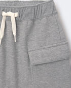Toddler Boy French Terry Cargo Shorts with Pockets - Grey, image 4 of 7 slides