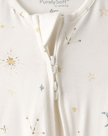 Baby Constellation 2-Way Zip PurelySoft Footie Sleep & Play Pajama - Cream, 