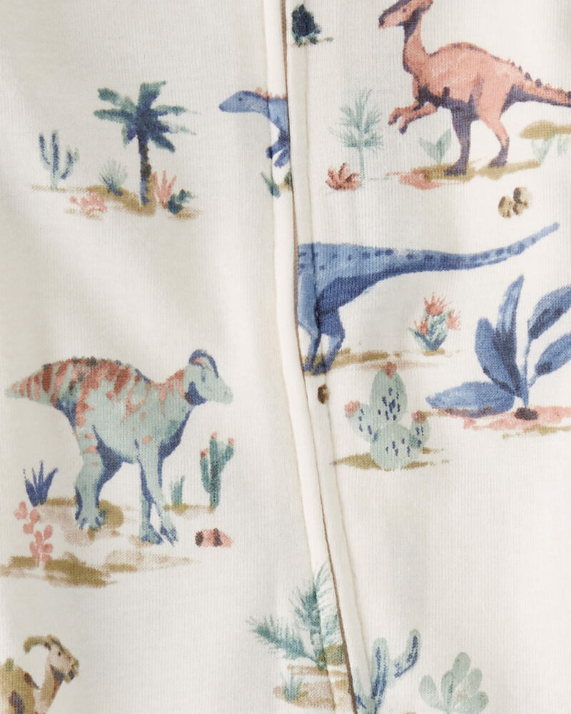 Baby Dinosaur Print Organic Cotton Sleep & Play Pajamas, image 3 of 5 slides