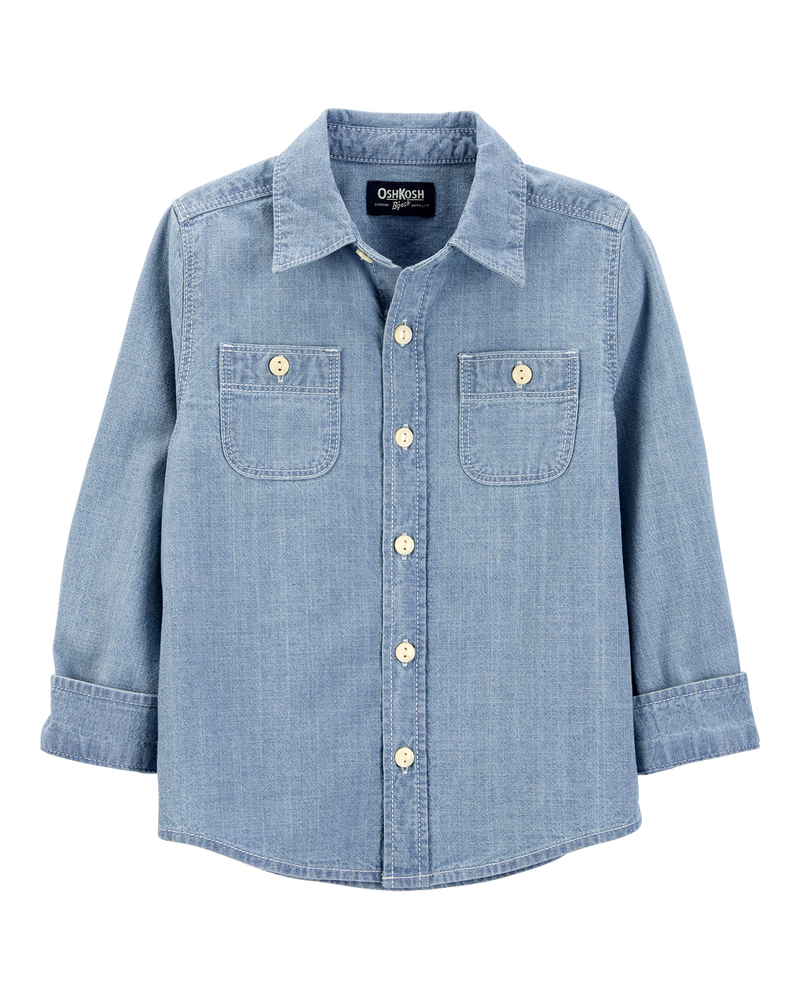 Baby Boy Chambray Button-Front Shirt, image 2 of 4 slides